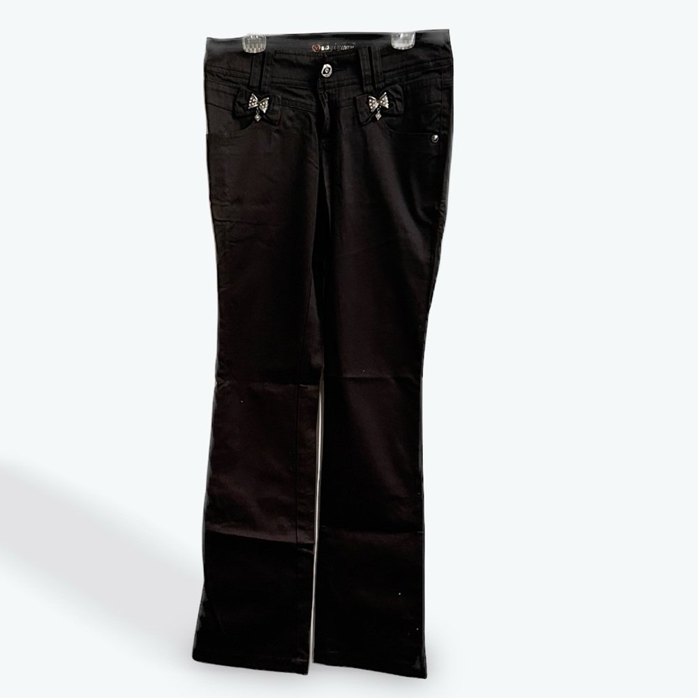 Dressy Black Pants with Bow Detail Size Small
